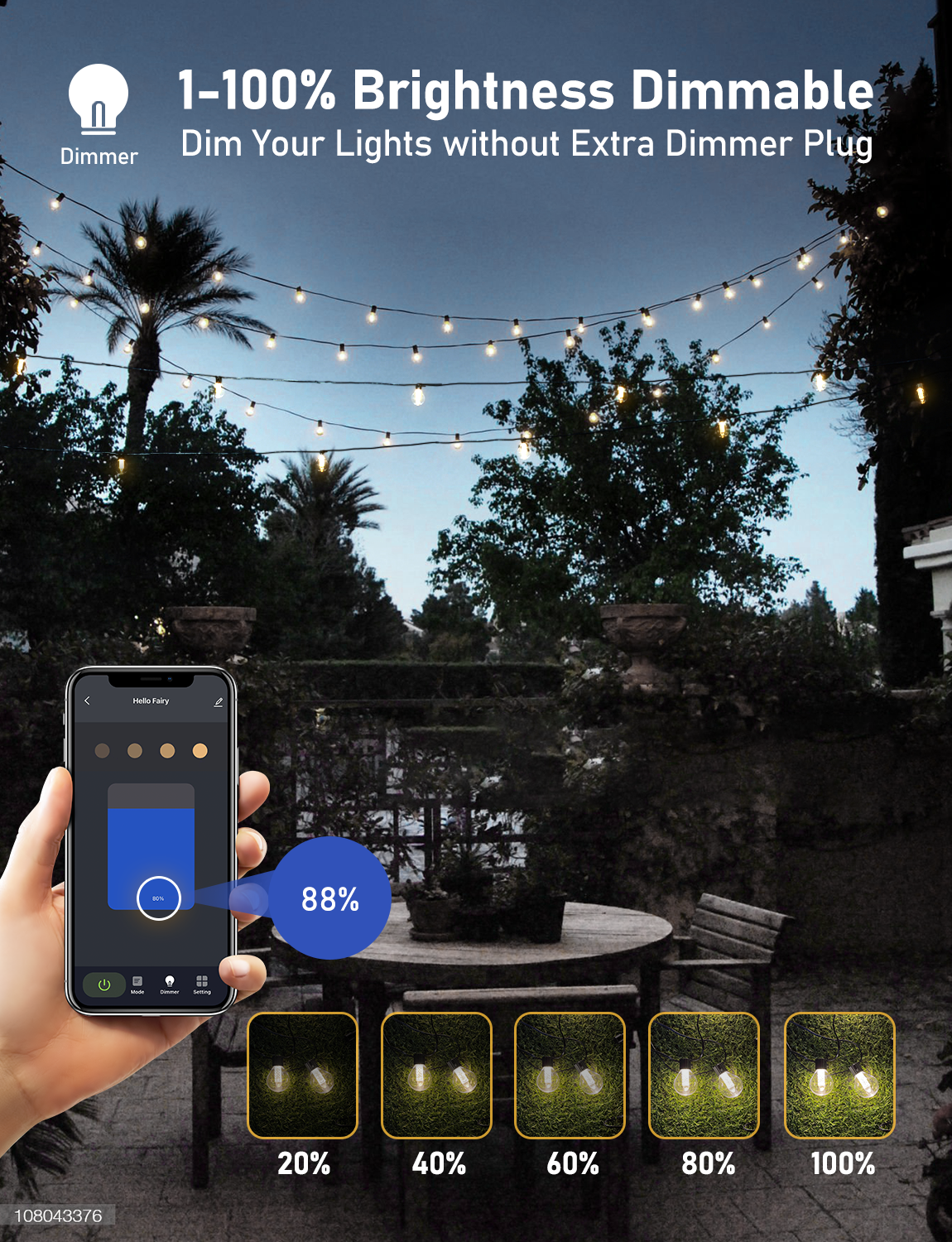 G40 Outdoor String Lights 7.5M