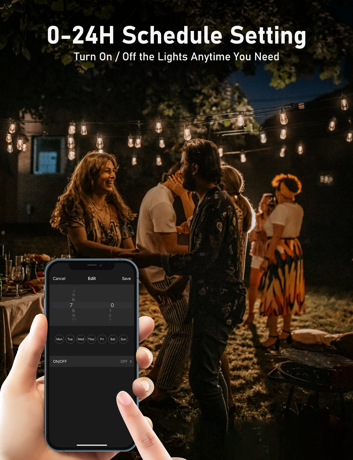 S14 Outdoor String Lights 15M