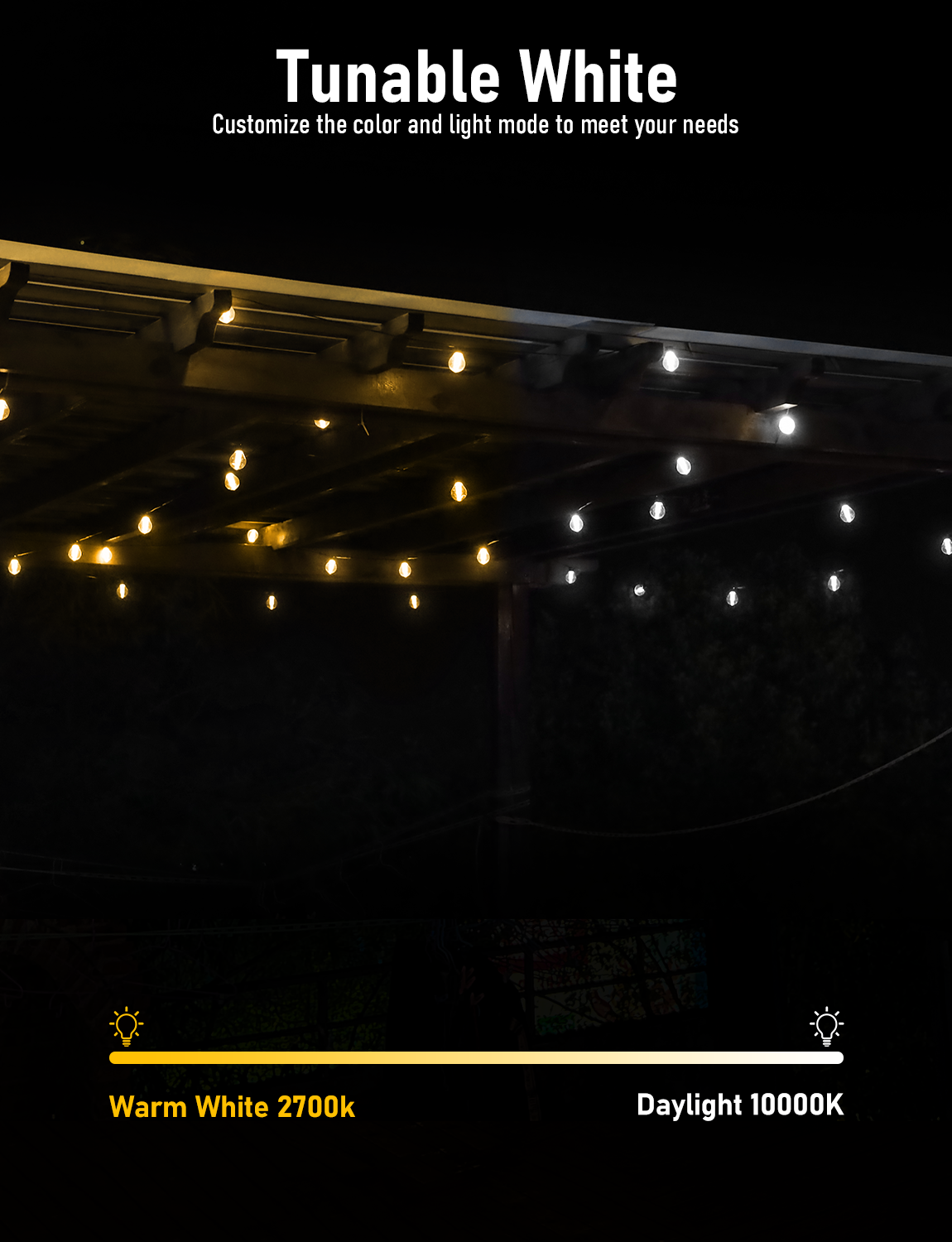 G40 Solar Outdoor String Lights 15M