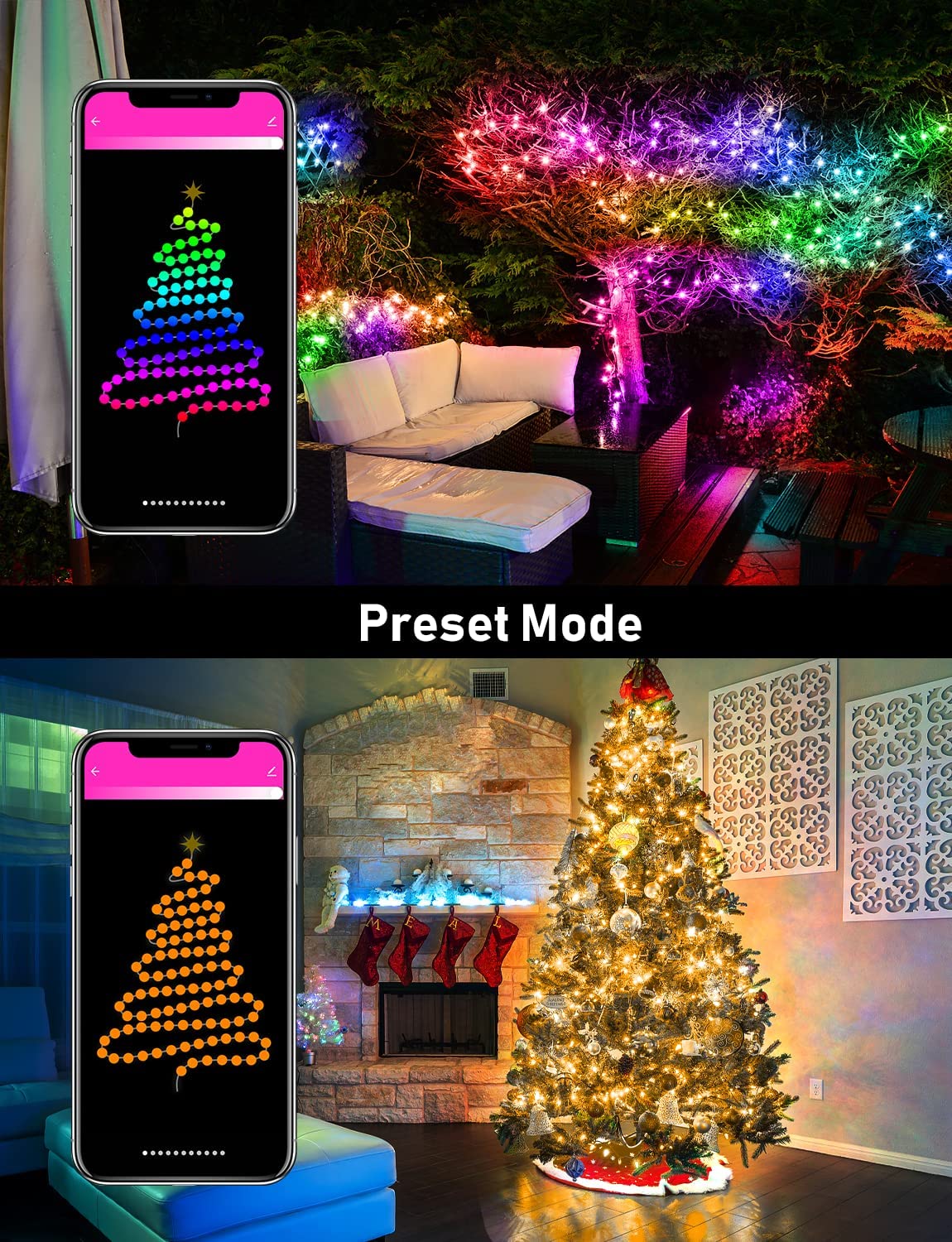 Outdoor Christmas Lights 10M 60LED