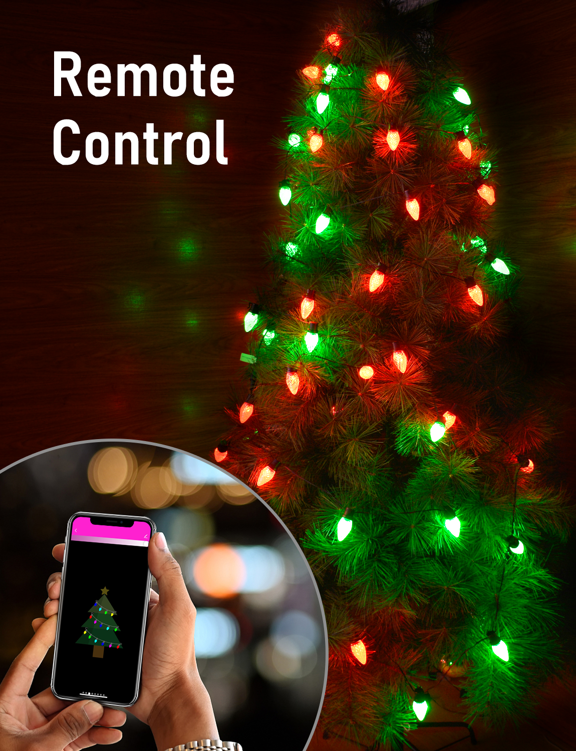 C9 Strawberry Outdoor String Lights Aleax Control 10M