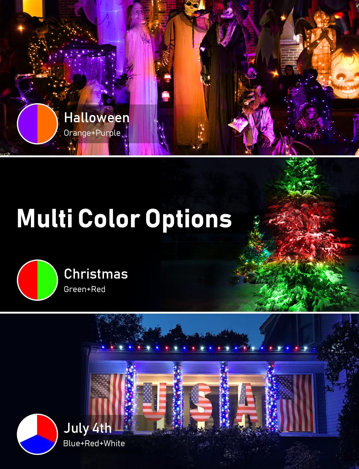 Outdoor Christmas Lights 10M 60LED