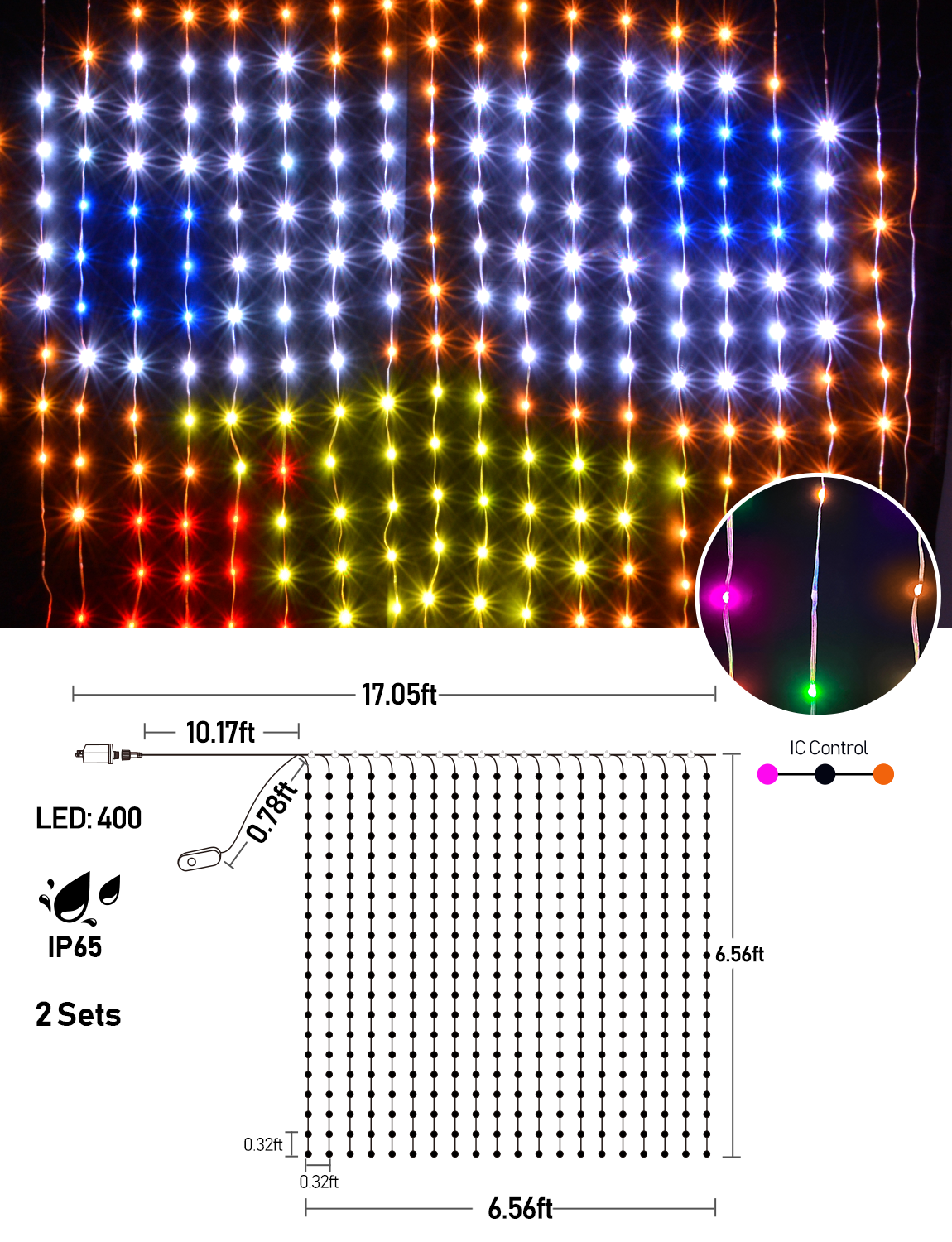 Curtain Lights 400LED *2