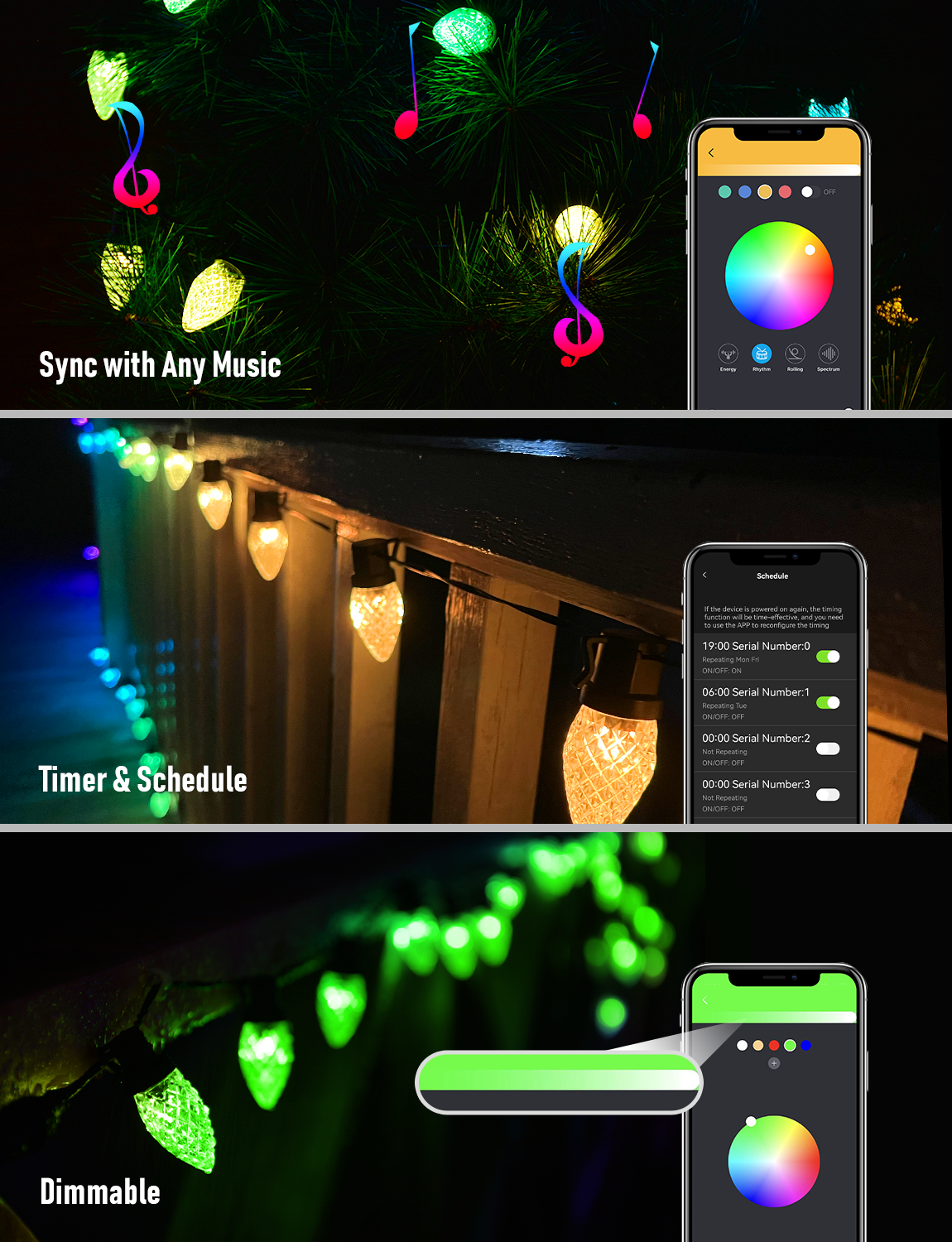 C9 Strawberry Outdoor String Lights Aleax Control 10M