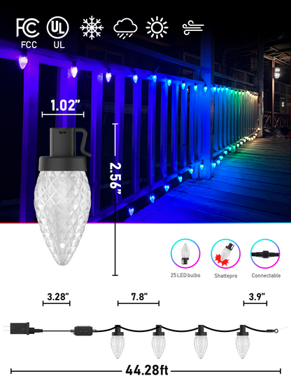 C7 Strawberry Outdoor String Lights